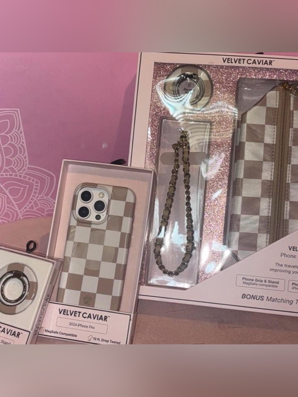Velvet Caviar Mocha Vibe Checker Bundle